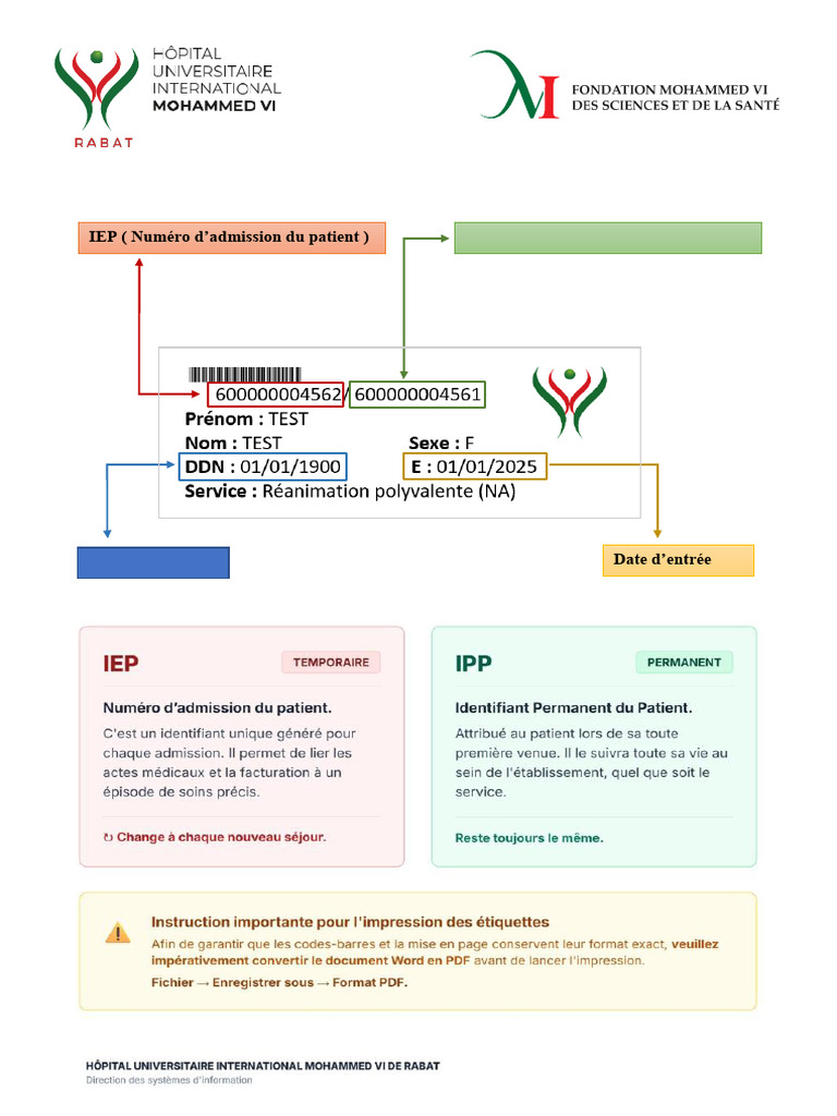 Guide Identification Patient | PDF