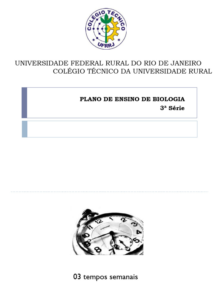 Plano de Ensino 3a Serie 2026 | PDF