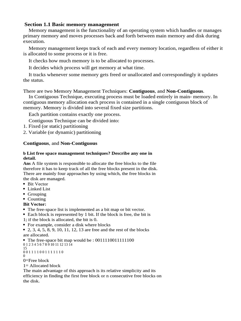 Unit 4 Memory Management | PDF
