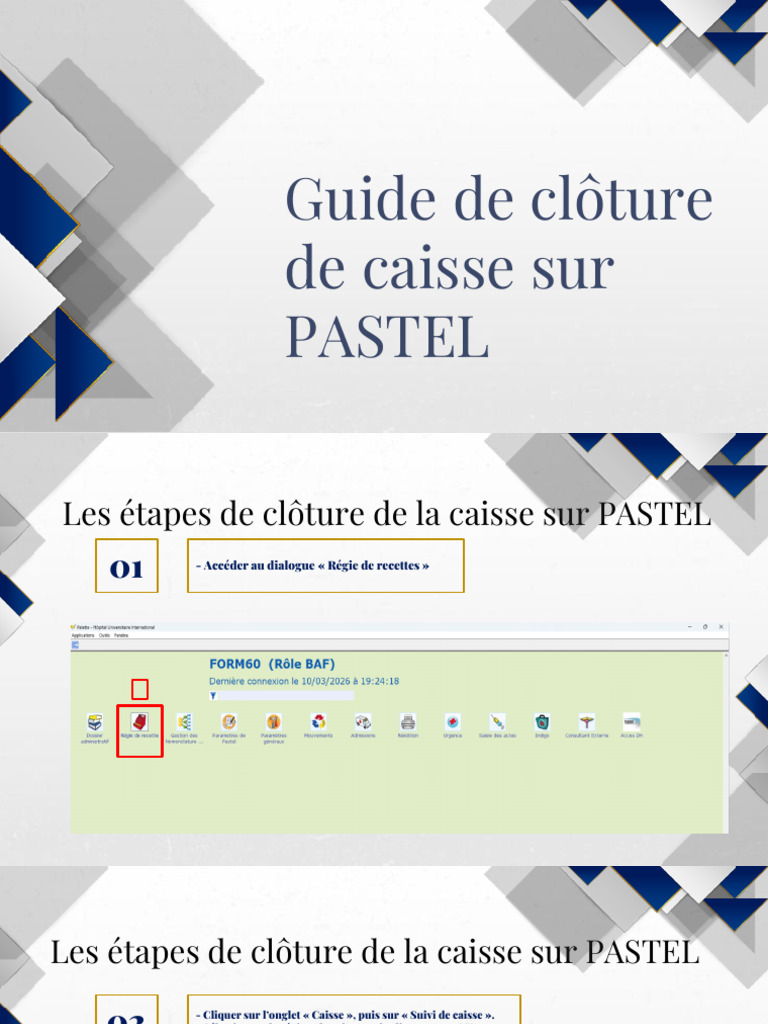 Guide de Clôture de Caisse Sur PASTEL | PDF
