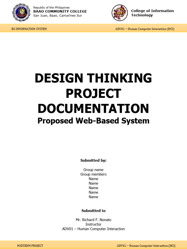 Template Midterm Project | PDF | Human–Computer Interaction ...