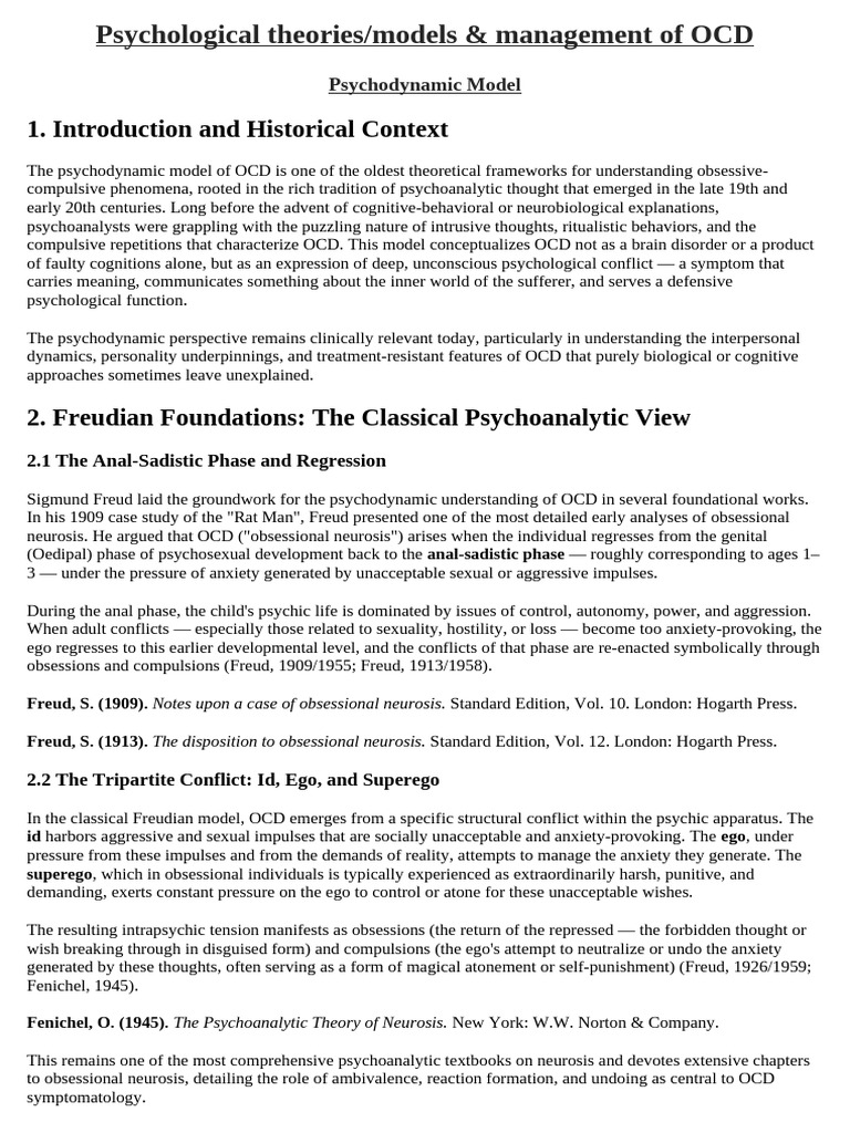 OCD Models&Management FINAL | PDF