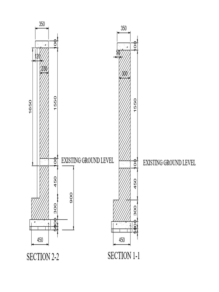 Brick Wall Boundary Section | PDF