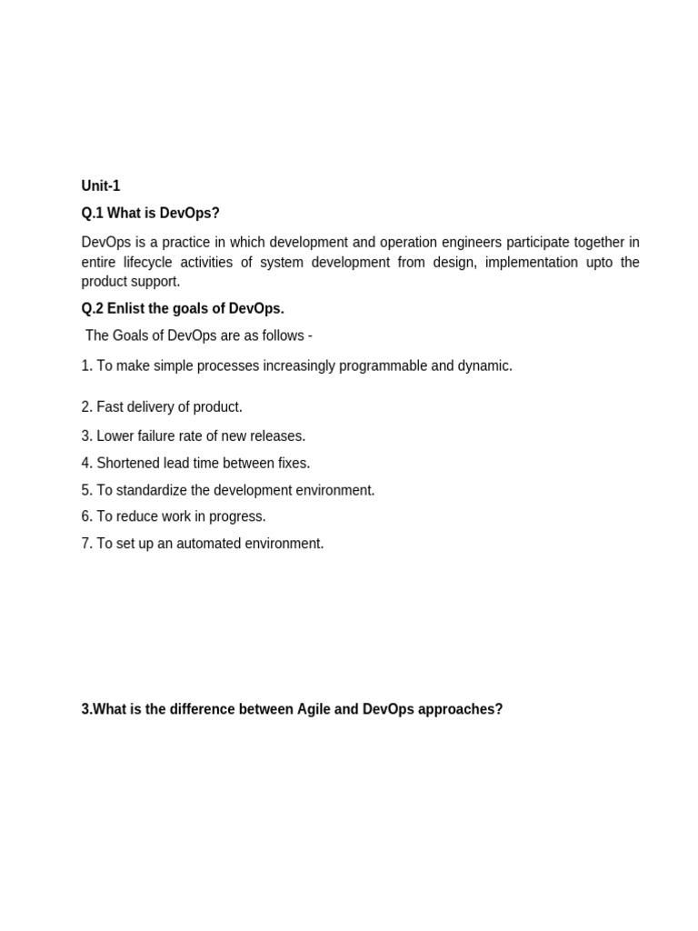 DevOps 2 Marks QB-Unit I II | PDF | Software | Computer Engineering