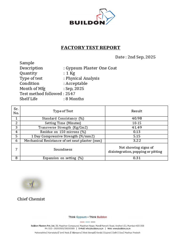 A Test Report Sep 25 Physical | PDF