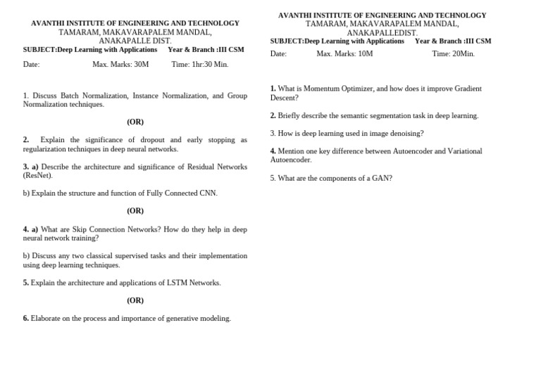Dla - Mid Question Paper (r23) Regulation | PDF