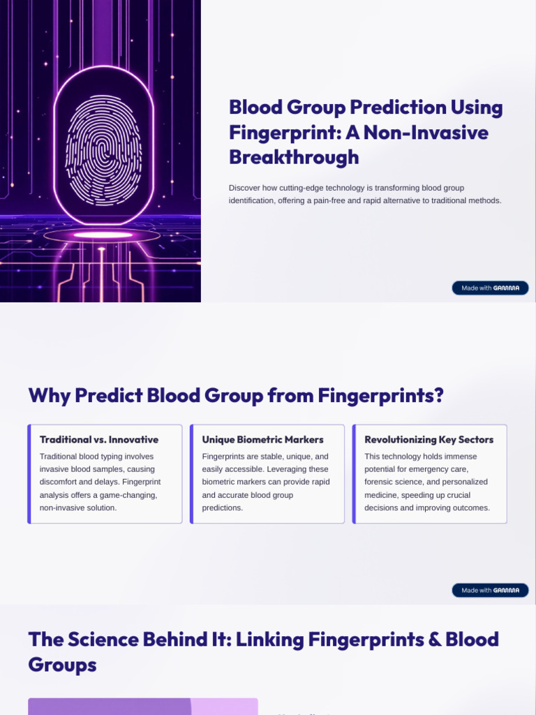 Blood Group Prediction Using Fingerprint A Non Invasive Breakthrough ...