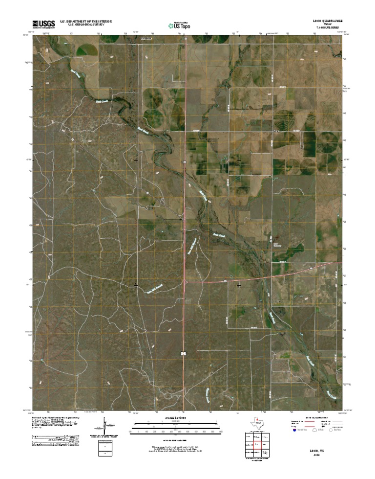 Loco, TX 7.5-Minute Quadrangle Map | PDF | Geomatics | United States ...