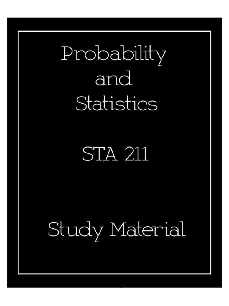 STA 211 Material-2 | PDF