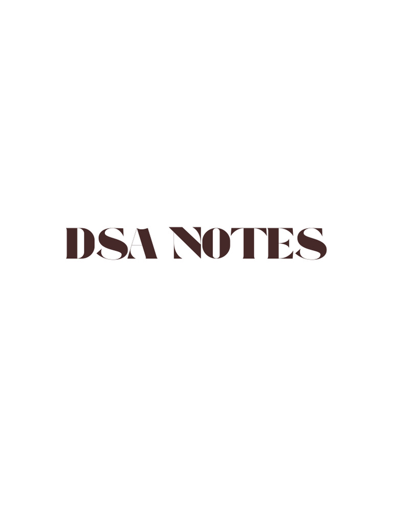 DSA Handwritten Notes For Revision | PDF