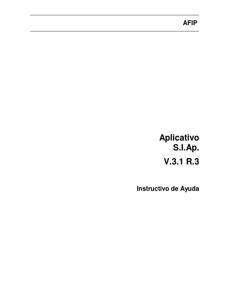 Instructivo de Uso del SIAp AFIP | PDF | Apoyo | Ventana (informática)