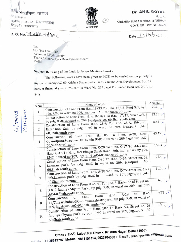 Ac 60 Mla Letter | PDF