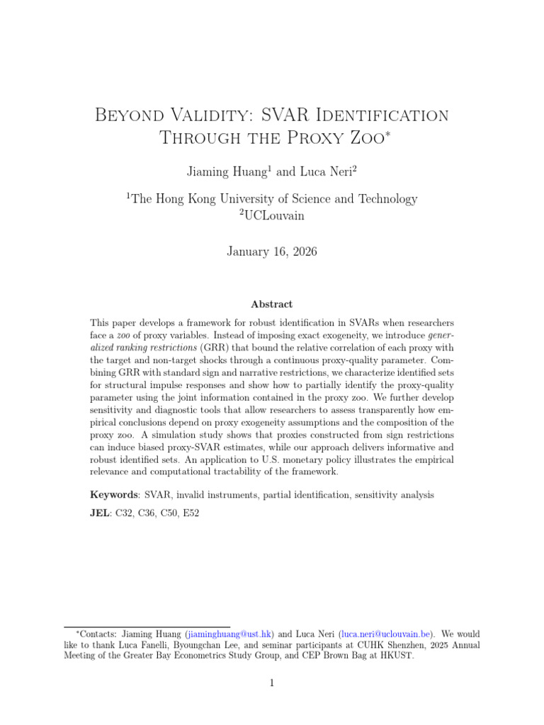 Beyond Validity SVAR Identification Through The PR | PDF | Matrix ...