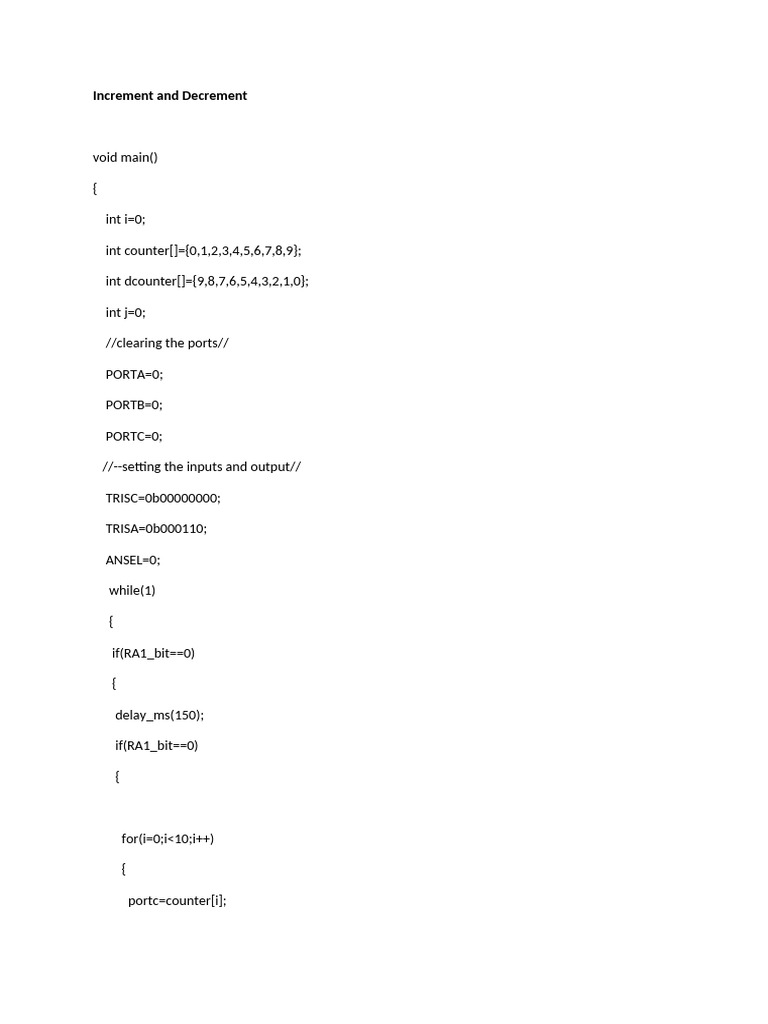 Increment and Decrement | PDF | Computer Programming | Algorithms