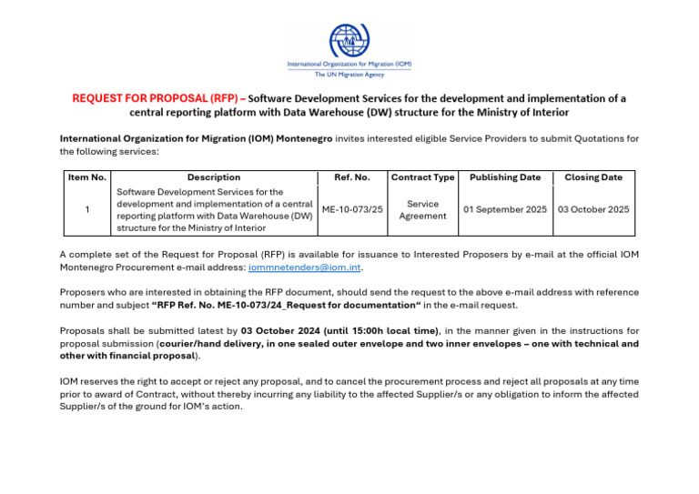 RFP Me10 073 24 Publishing On Media | PDF