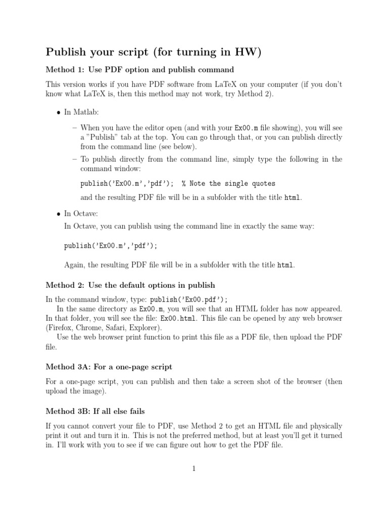 Publish Script | PDF
