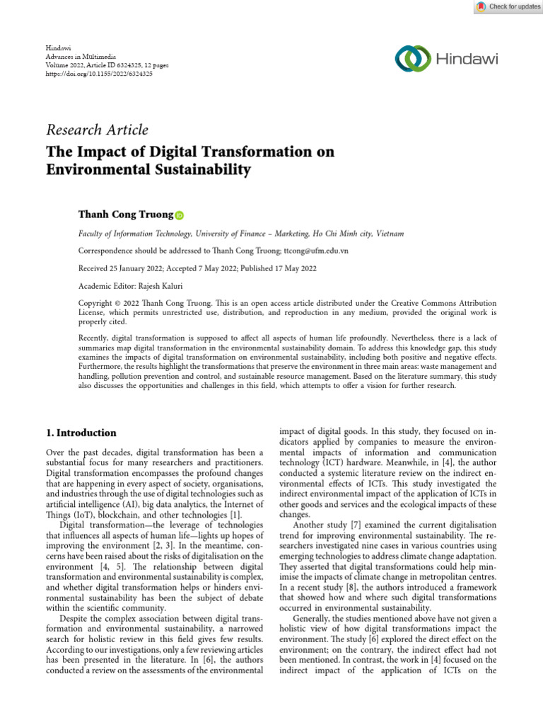 Advances in Multimedia - 2022 - Truong - The Impact of Digital ...