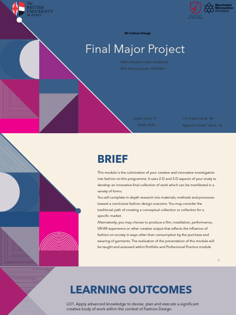 ADFD604 Final Major Project Assessment Brief | PDF | Cognition