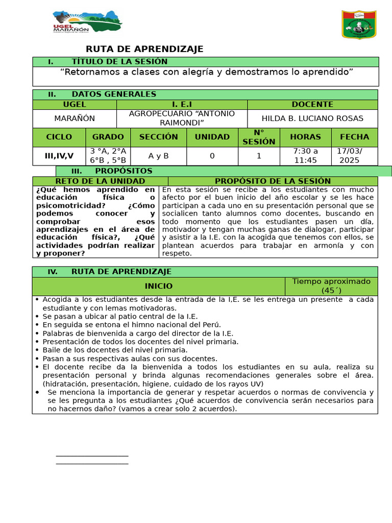 Ruta de Aprendizaje | PDF | Enseñando | Modificación de comportamiento