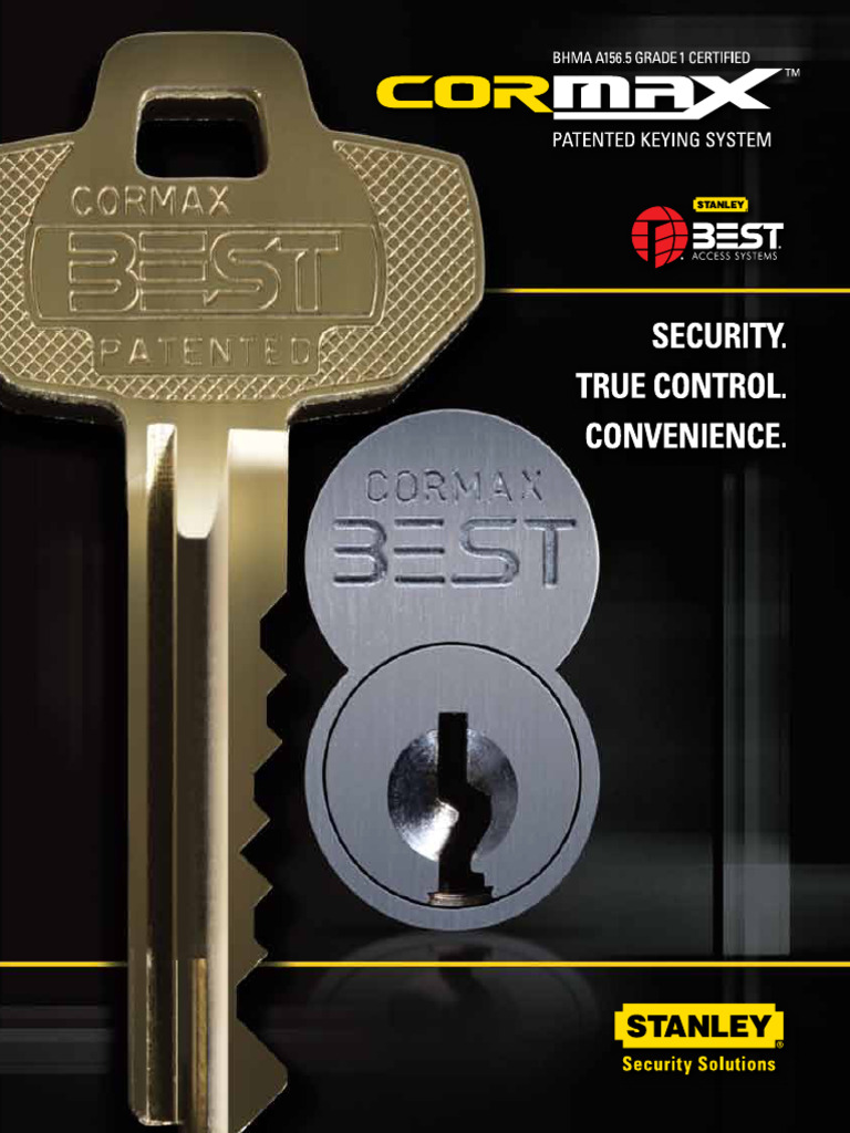 BEST Cormax Patented Keying System Brochure | PDF