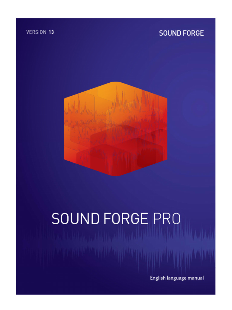 SOUND FORGE Pro 13 Manual | PDF | Button (Computing) | Sound Technology