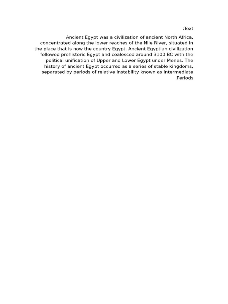 History of Ancient Egypt | PDF