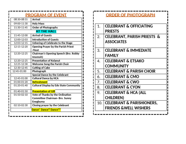Program of Event PDF | PDF