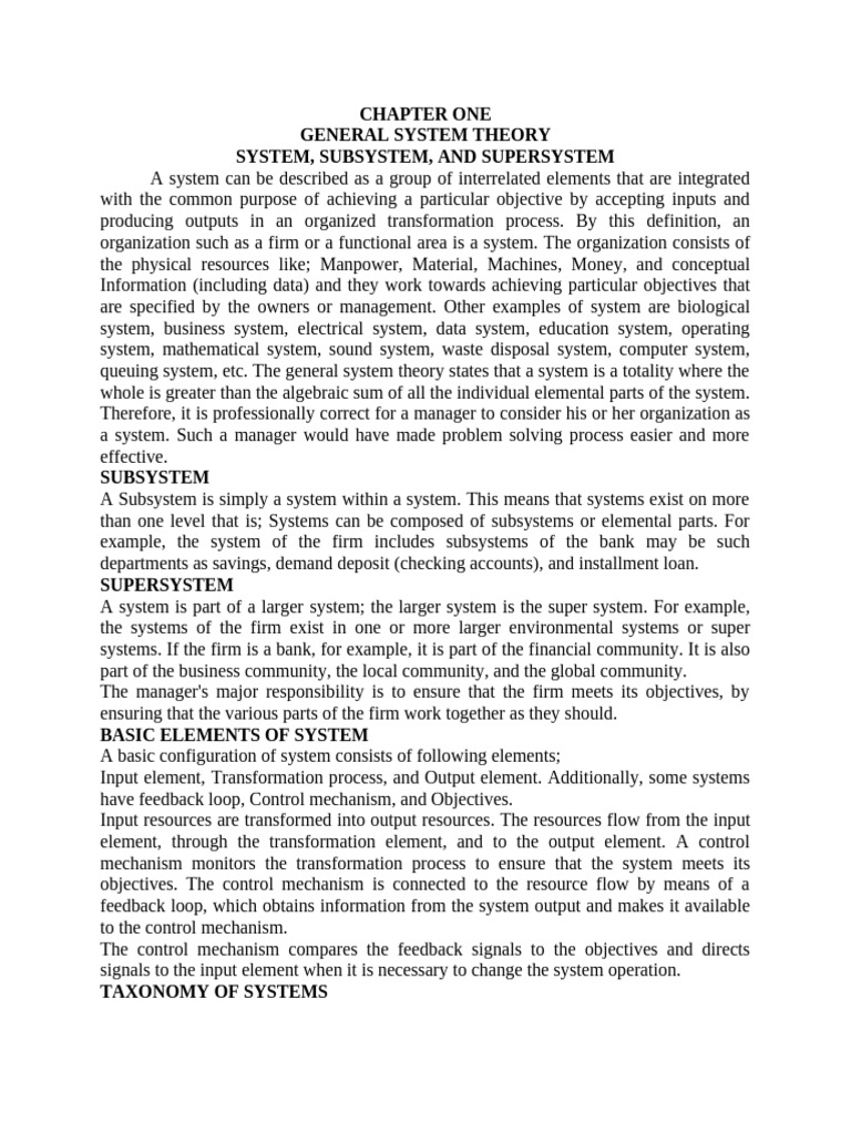 General System Theory - Docx ND 2 | PDF | System | Information