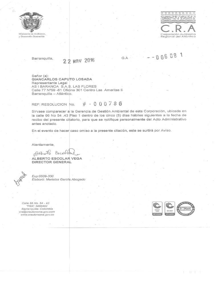 Resolucion 0786 de 2016-Ocr | PDF | Evaluación de impacto ambiental ...