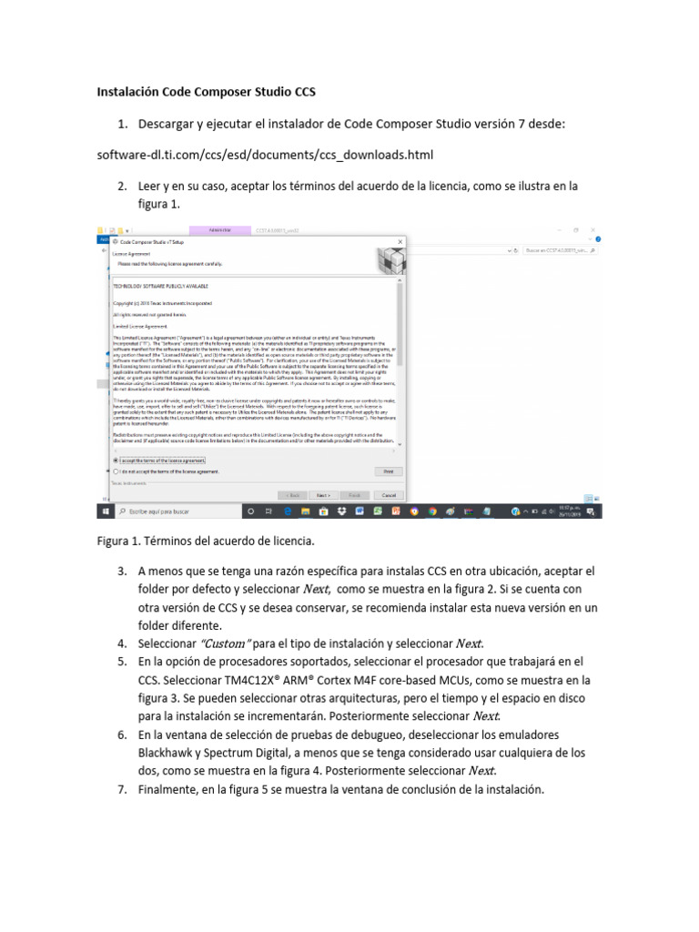 Instalación Code Composer Studio CCS 7.4 | PDF