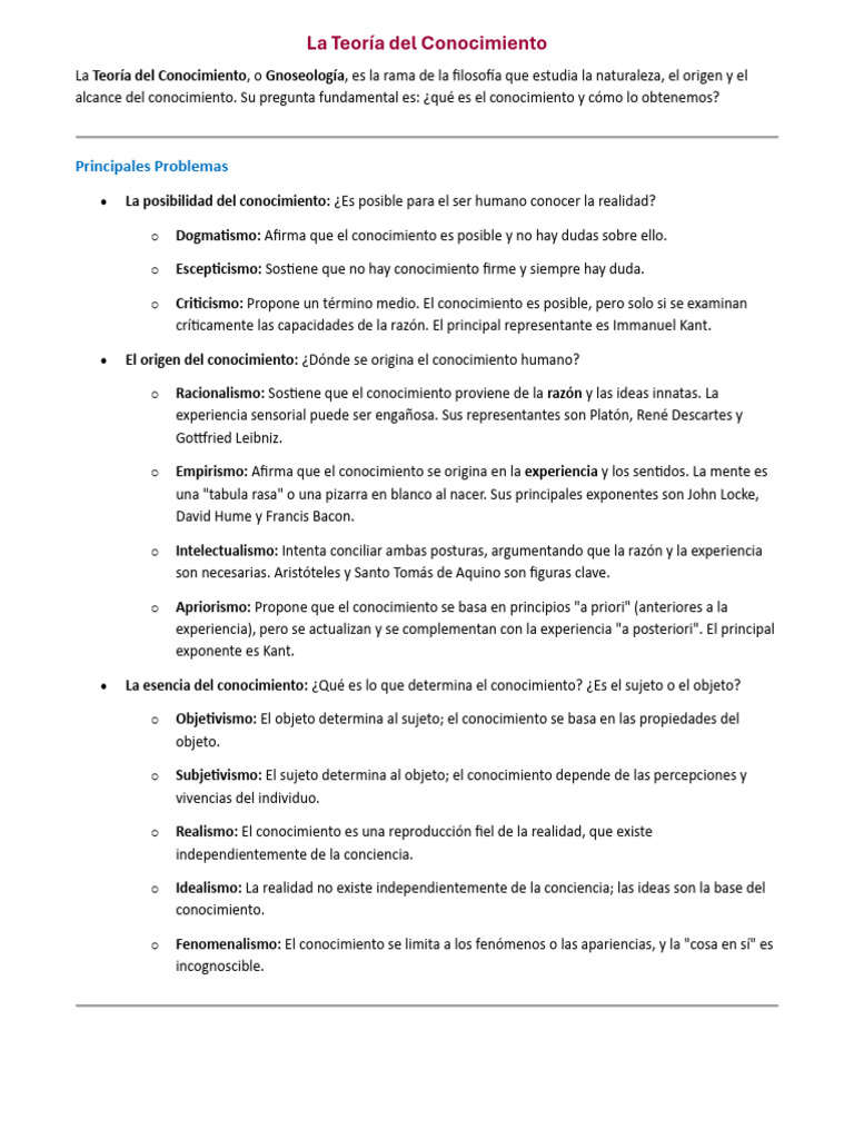 1.2 La Teoría Del Conocimiento y Las Ciencias Sociales | PDF ...