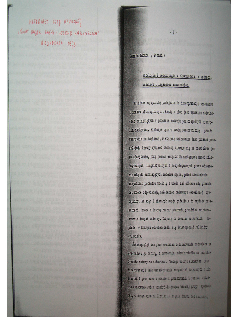 Gerard Labuda Mitologia I Demonologia W Sc582ownictwie 1 | PDF