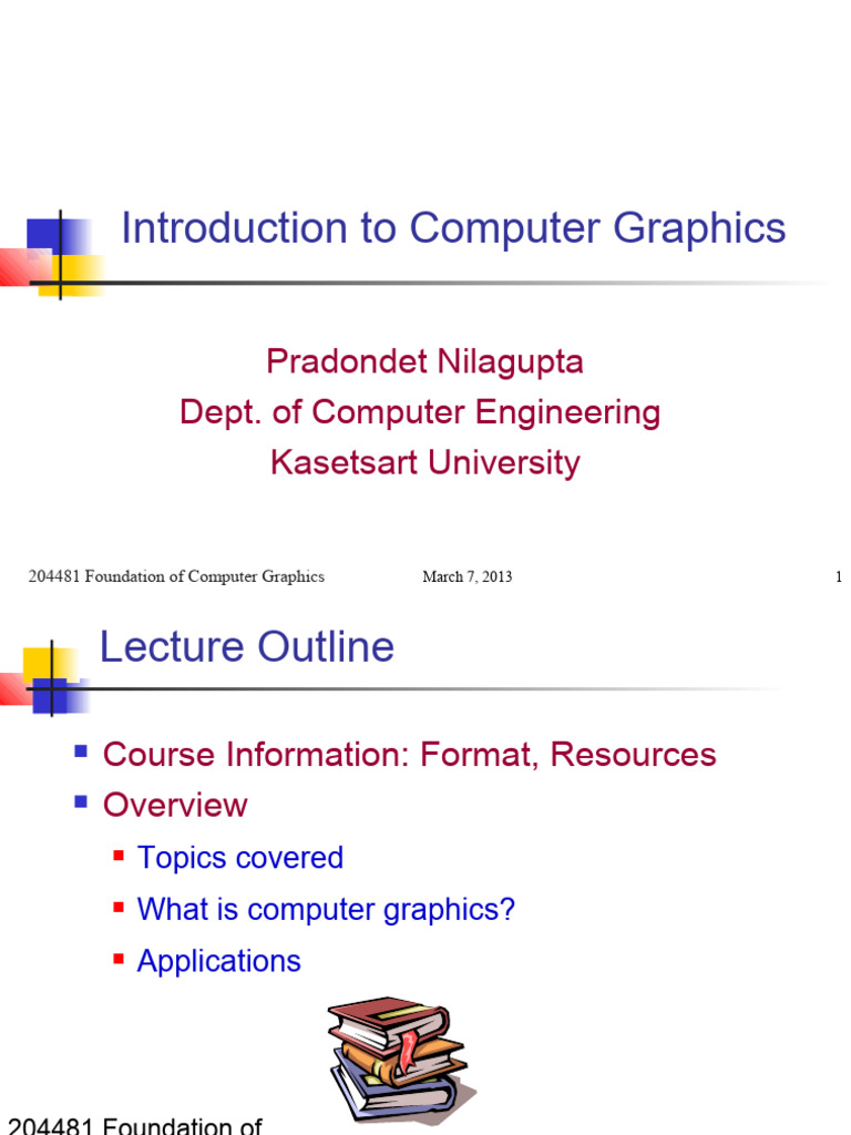 Computer Graphics Introduction | PDF | Computer Graphics | Rendering ...