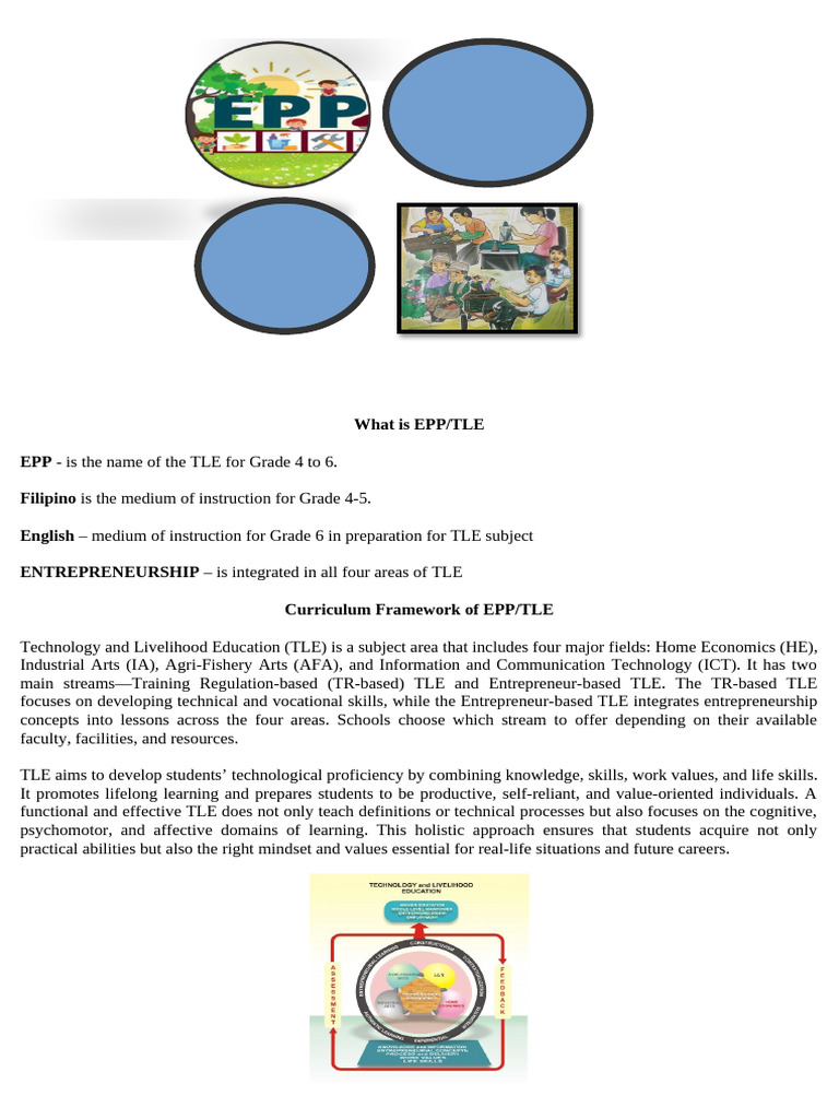 EPP Curriculum Framework | PDF | Learning | Vocational Education