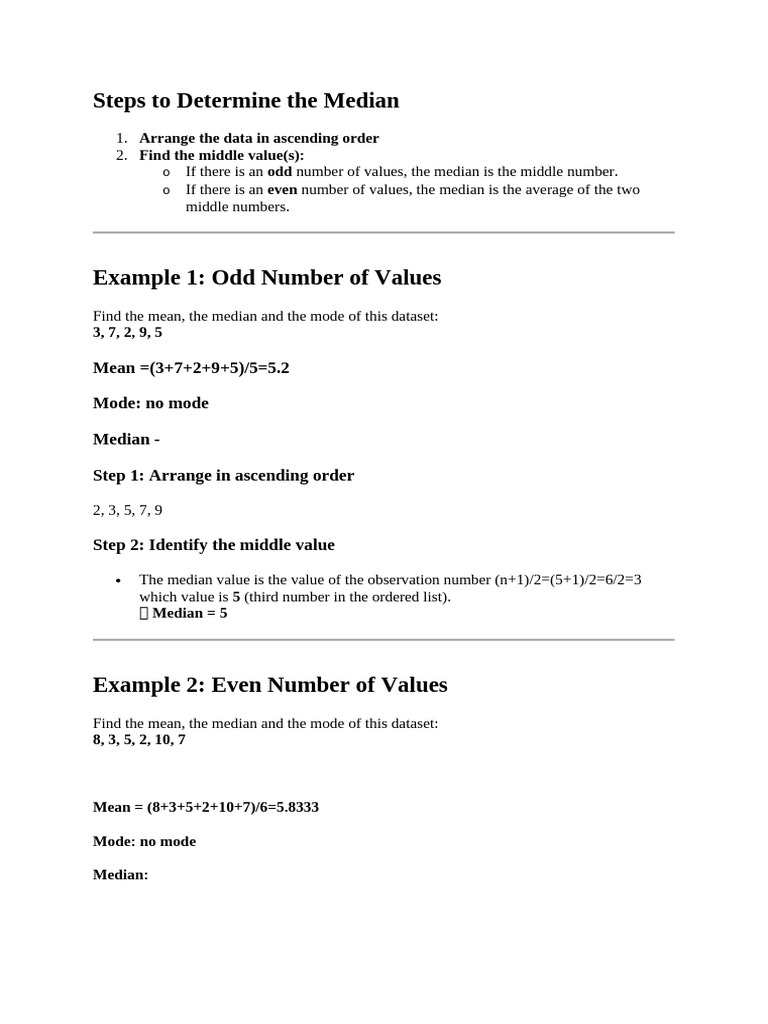 Chapter 2 - Central Tendency Measures - Examples | PDF