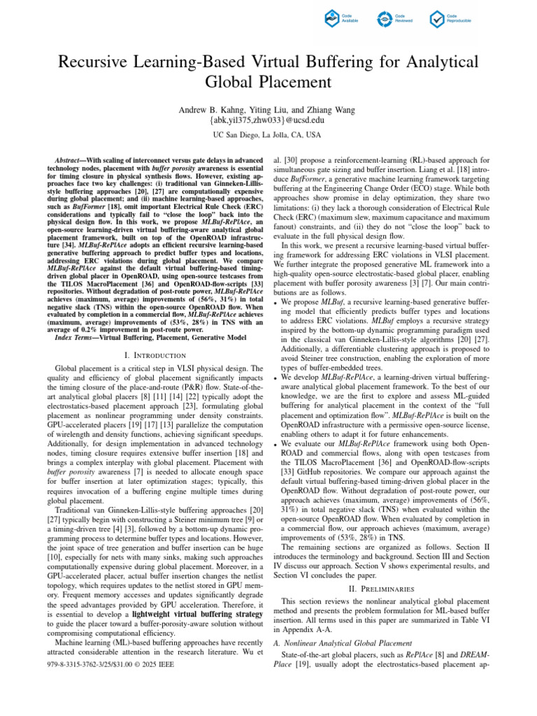 Recursive Learning-Based Virtual Buffering For Analytical GP | PDF ...