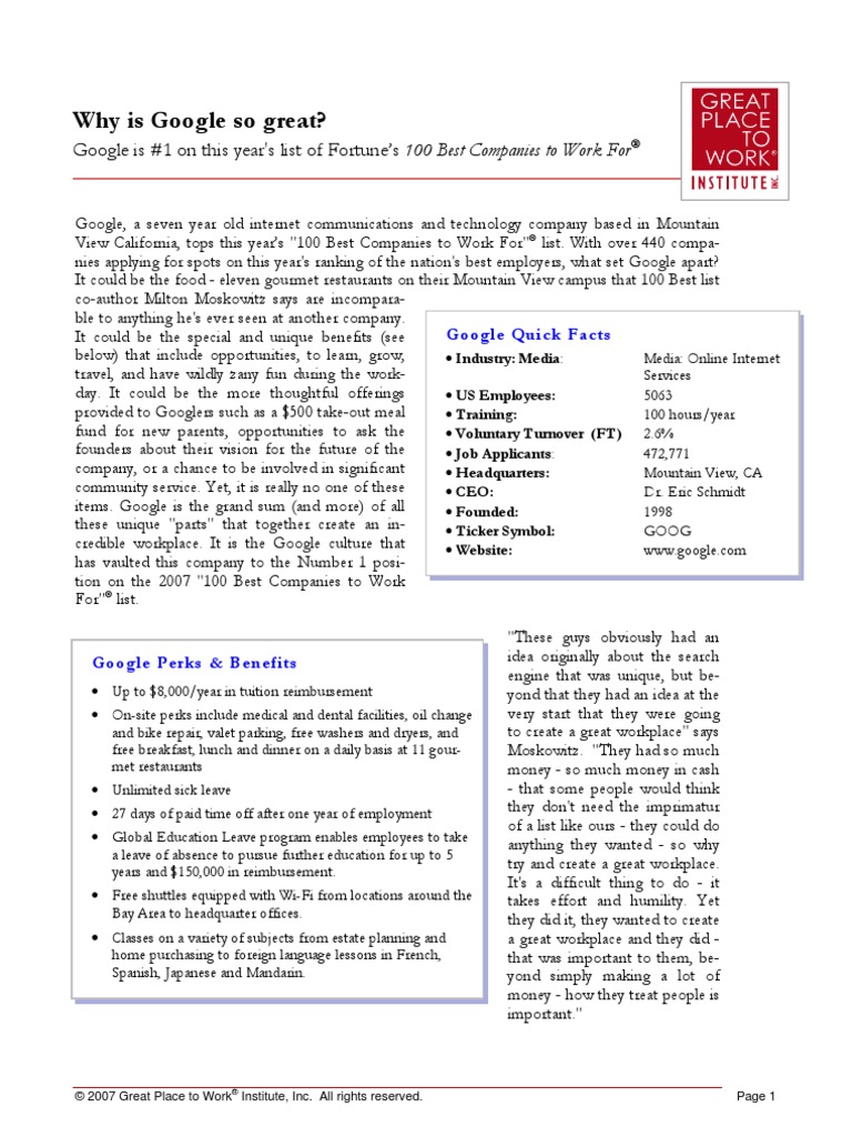 Why Google Is No. 1 | PDF