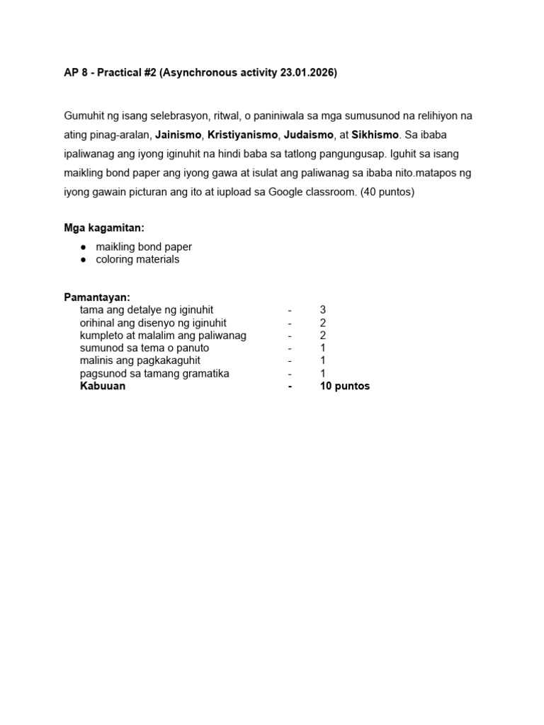 AP 8 (Asynchronous Activity 22) | PDF
