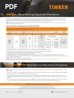 Timken Wheel Bearing Adjustment Guide | PDF | Axle | Manufactured Goods