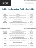 BPI Lens Tints and Color Options | PDF | Sunglasses | Light
