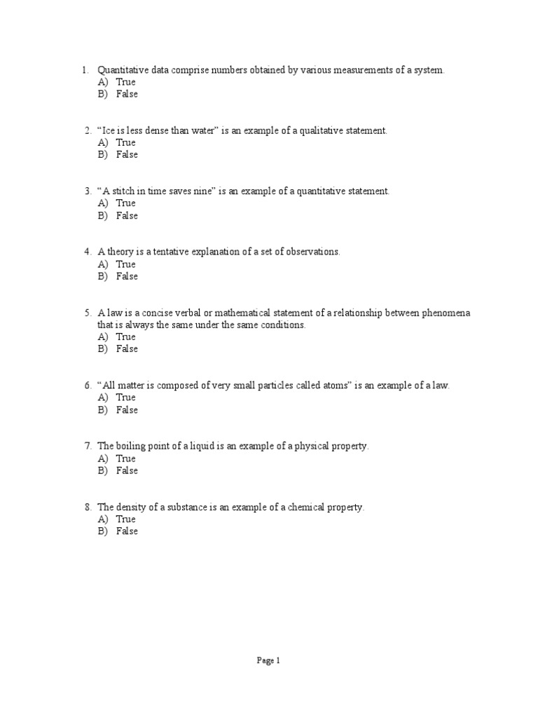 Chapter 1 Pdf Litre Density