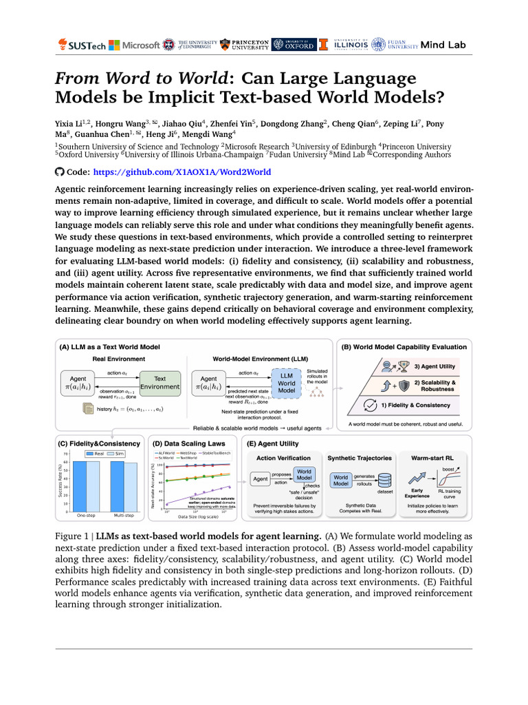 World Model | PDF | Simulation | Cognitive Science