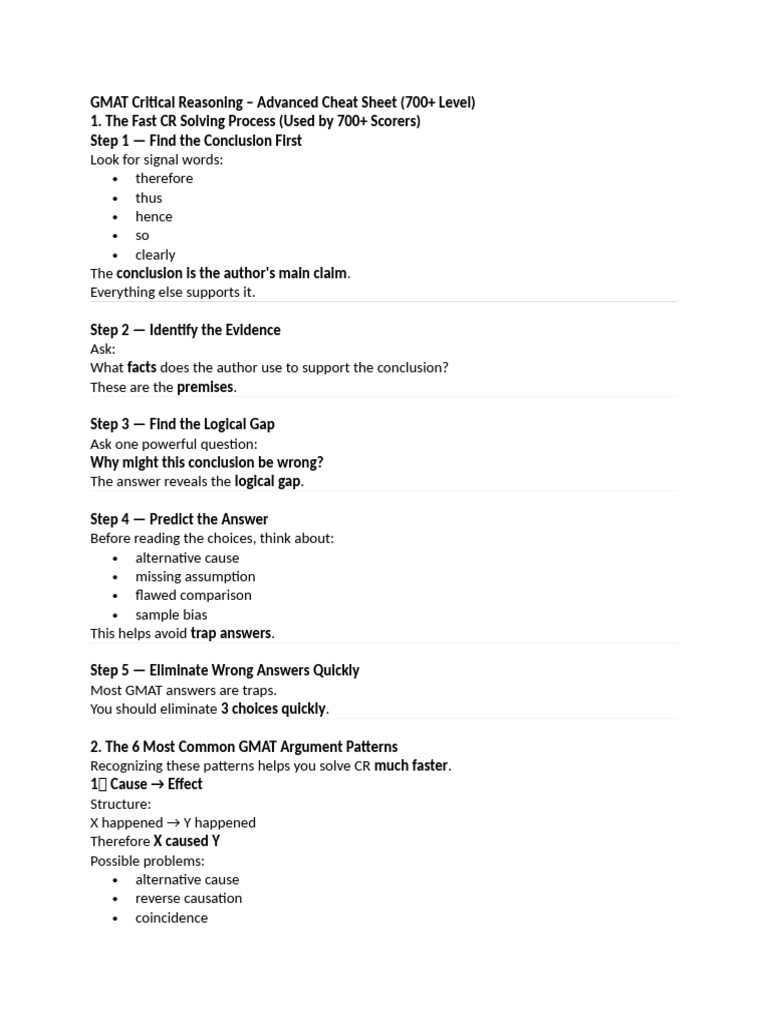 GMAT Critical Reasoning - 22032026 | PDF | Argument | Sampling (Statistics)
