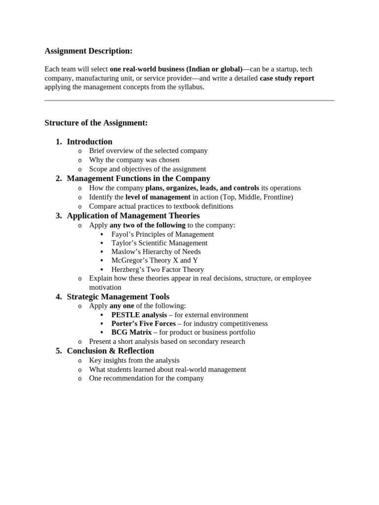 Management Assignment | PDF