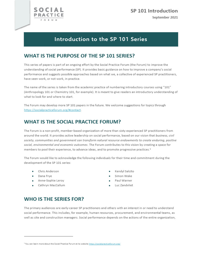 Social Practice 101 Full Series | PDF | Corporate Social Responsibility ...