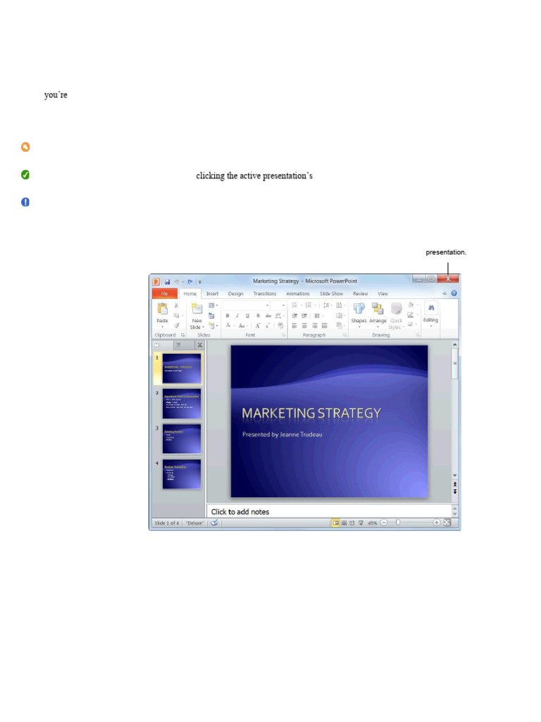 Closing A Presentation: File Close | PDF | Microsoft Office 2010 ...
