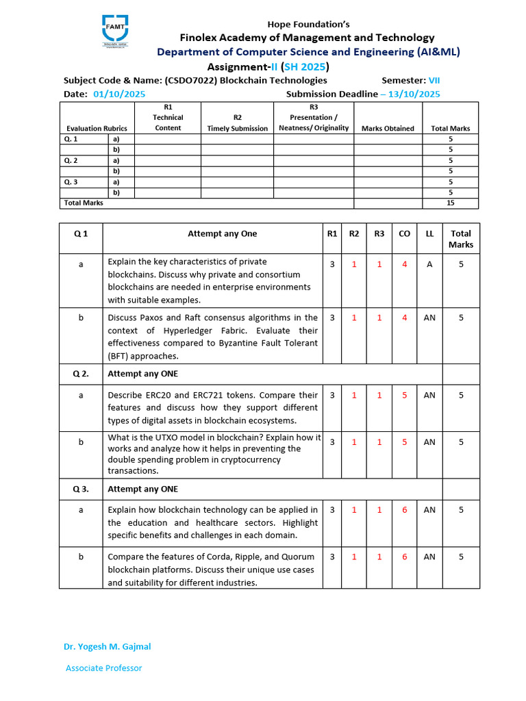 BLOCKCHAIN Assignment 2 | PDF | Distributed Computing | Computer Science