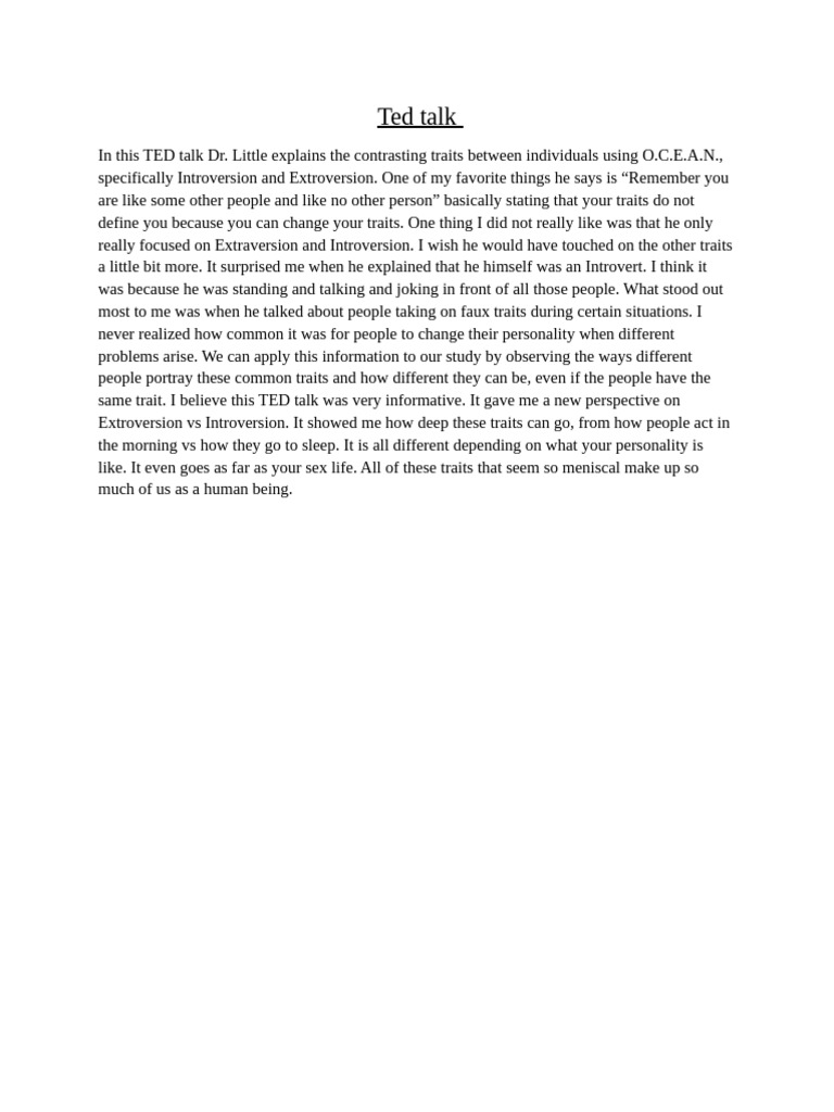 TED Talk | PDF