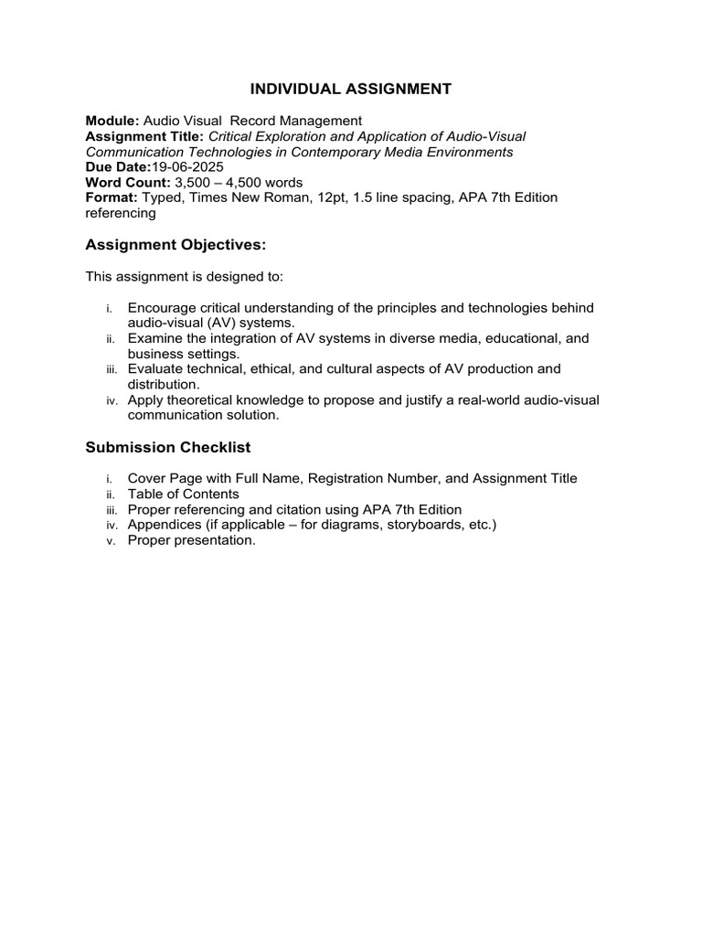 Individual Assignment | PDF