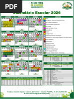 Calendário Escolar 2026 - Pernambuco | PDF
